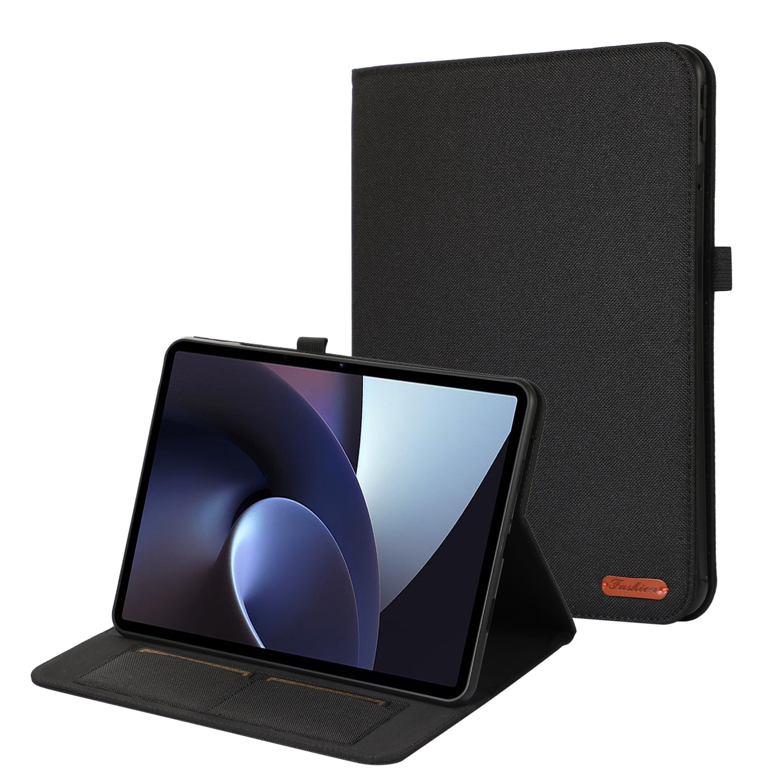 For Oppo Pad Neo Cloth Texture Leather Case Tablet Stand Cover with Card Holder For Oppo Pad Neo Cloth Texture Leather Case Tablet Stand Cover with Card Holder